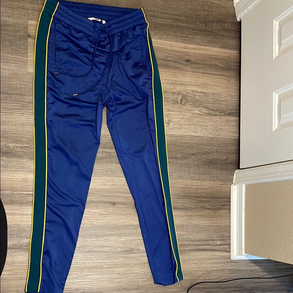 Blue and Green Kids Track Pants